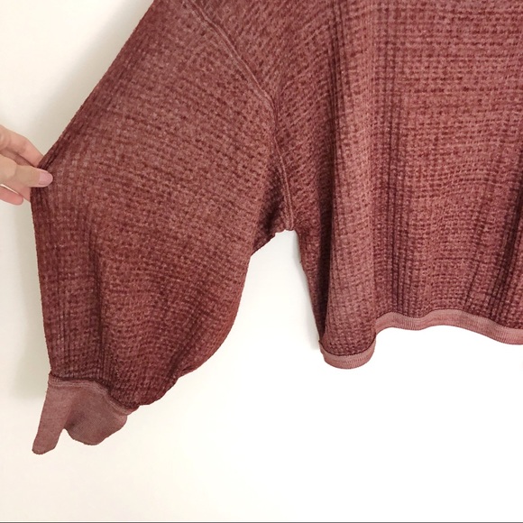 SOLD Free People South Side Thermal in Cinnamon - Picture 4 of 7